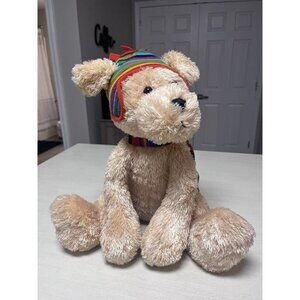 Gund Plush Winter Dog W/ Scarf & Hat. 15”